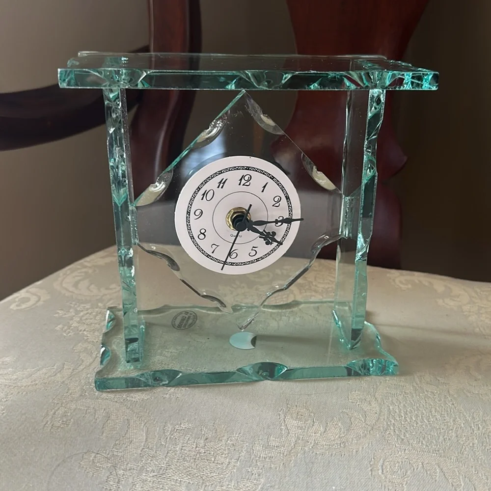 Vintage diffusion glass Arte Murano Vetro by Il Laboratorio by Cibierre clock